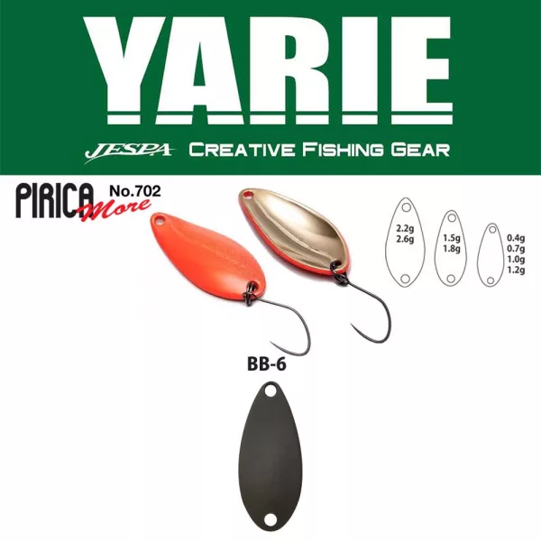 Lingură oscilantă Yarie 702 Pirica More 1,0gr BB6 Dark Olive