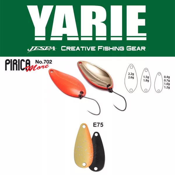 Yarie 702 Pirica More 2,2gr E75 Orange Peel Lingură Oscilantă