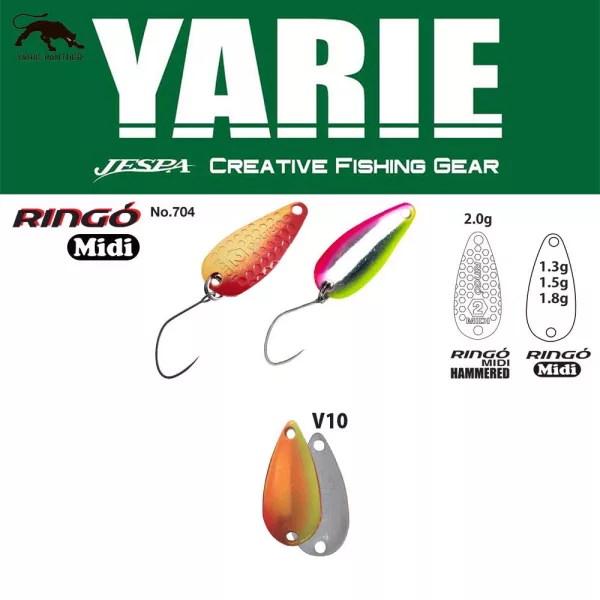 Yarie 704 Ringo Midi 1,5gr V10 Mix Orange Linguriță Oscilantă