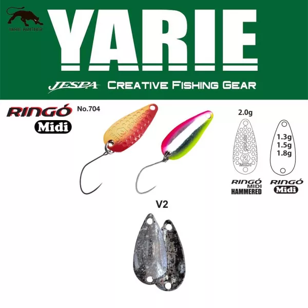 Yarie 704 Ringo Midi 1,8gr V2 Naive Silver Lingură Oscilantă