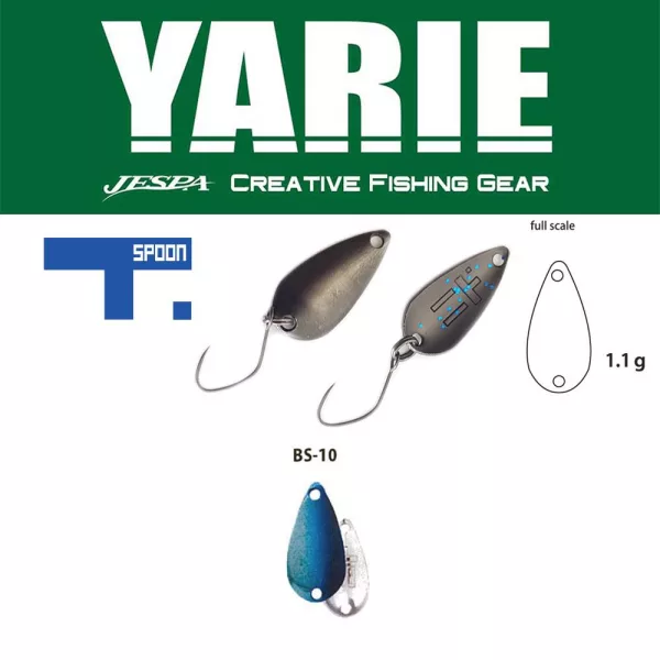 Yarie 706 T-Spoon 1,1gr BS10 Blue/Silver Lingură Ondulată