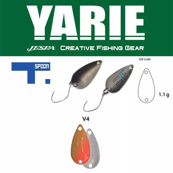 Yarie 706 T-Spoon 1,1gr V4 MG Ice Lingură Spinner