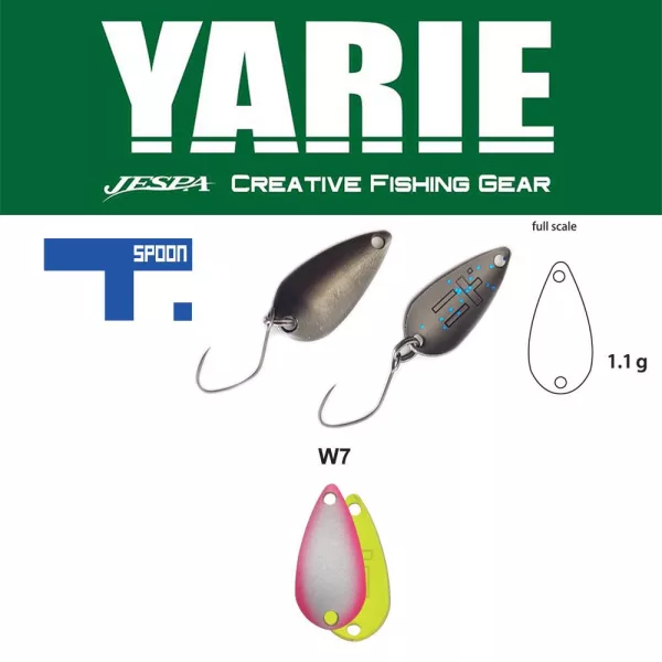 Yarie 706 T-Spoon 1,1gr W7 WPN-N Lingură Oscilantă
