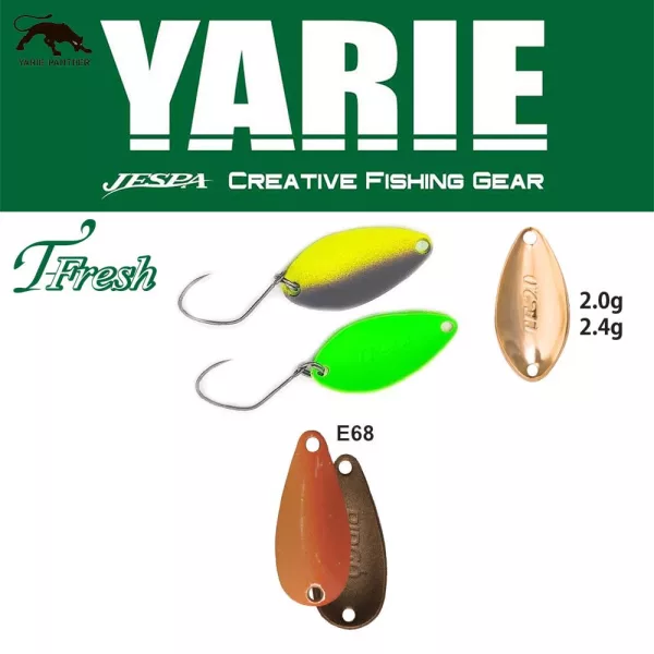 Yarie 708T T-Fresh 2,0gr E68 Caramel Gold Lingură Oscilantă