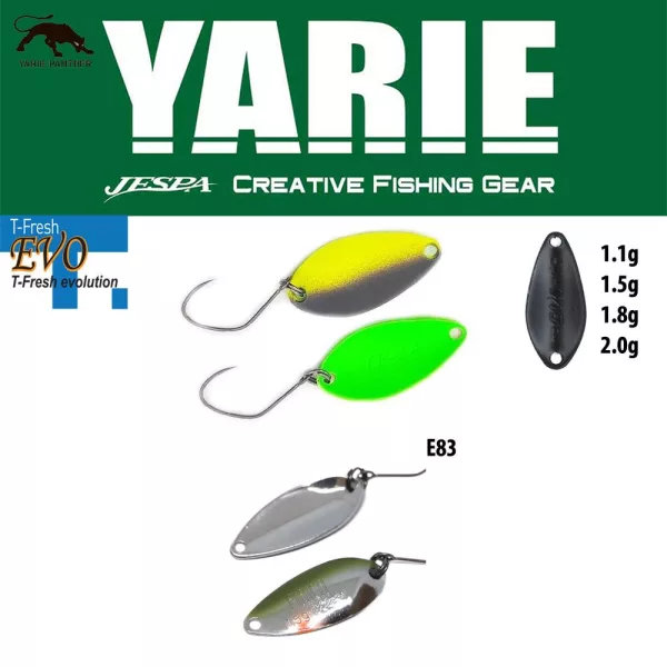 Yarie 708T T-Fresh 2,4gr E83 Sabi Ayu Nălucă Oscilantă