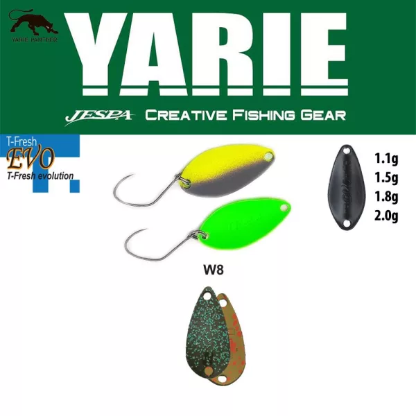 Yarie 710T T-Fresh Evo 1,5gr W8 Iwadatami Lingură oscilantă