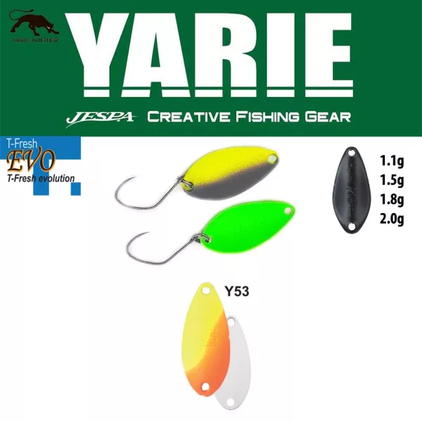 Yarie 710T T-Fresh Evo 1,5gr Y53 Lemon/Orange Linguriță Oscilantă