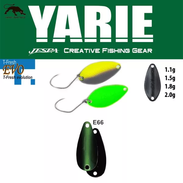 __Yarie__ 710T T-Fresh Evo 2,0gr E66 Fits Green Lingură Rotativă