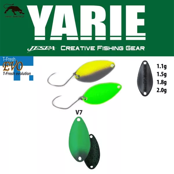Yarie 710T T-Fresh Evo 2,0gr V7 Olive Mint Linguriță Vobler