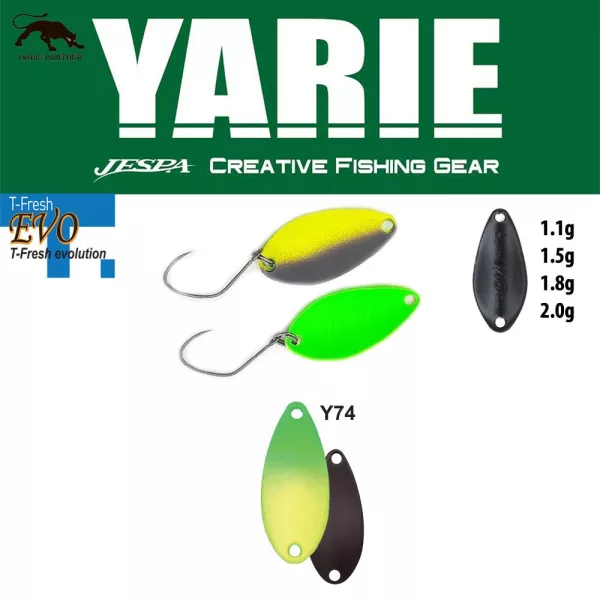 Yarie 710T T-Fresh Evo 2,0gr Y74 Green/Lemon Linguriță Vobler