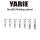 Yarie 805 Rolling Swivel Black 12lb 18 Vârtelnita 15buc