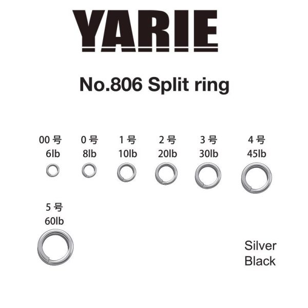 Yarie 806 Split Ring Silver 8lb 0 Inel despicat 30buc