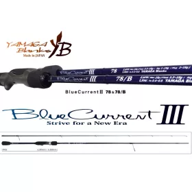   Yamaga Blanks Blue Current III 78 2,42m 2-15gr Lansetă de Spinning din 2 Bucăți