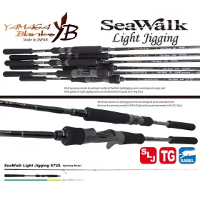   Yamaga Blanks Seawalk Light Jigging 67UL 2,01m 25gr Undiță de spinning din 2 bucăți
