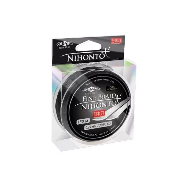 Mikado Nihonto Fine 0,16mm 15m Fir de înaintaș împletit Negru
